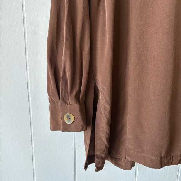 Jacqueline Ferrar 100% Silk Brown Blouse - Picture 5 of 7